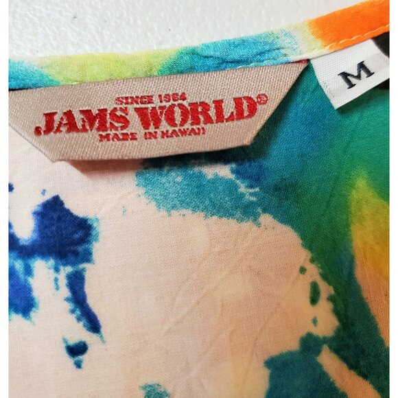 Jam's World Rainbow Abstract Symphony Daydreamer Shirt Top Women's Medium U.S.A. - Picture 12 of 13